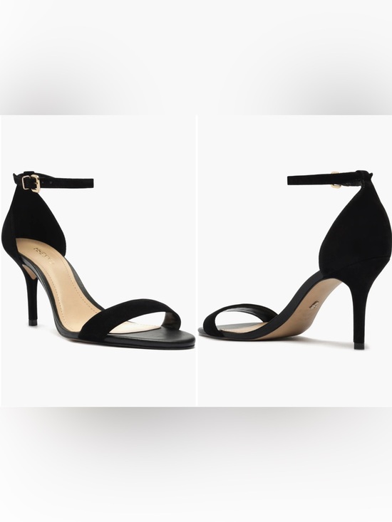 Arezzo Shoes - Arezzo Isabelli Ankle Strap Sandal - Black Suede - Women's Size 8